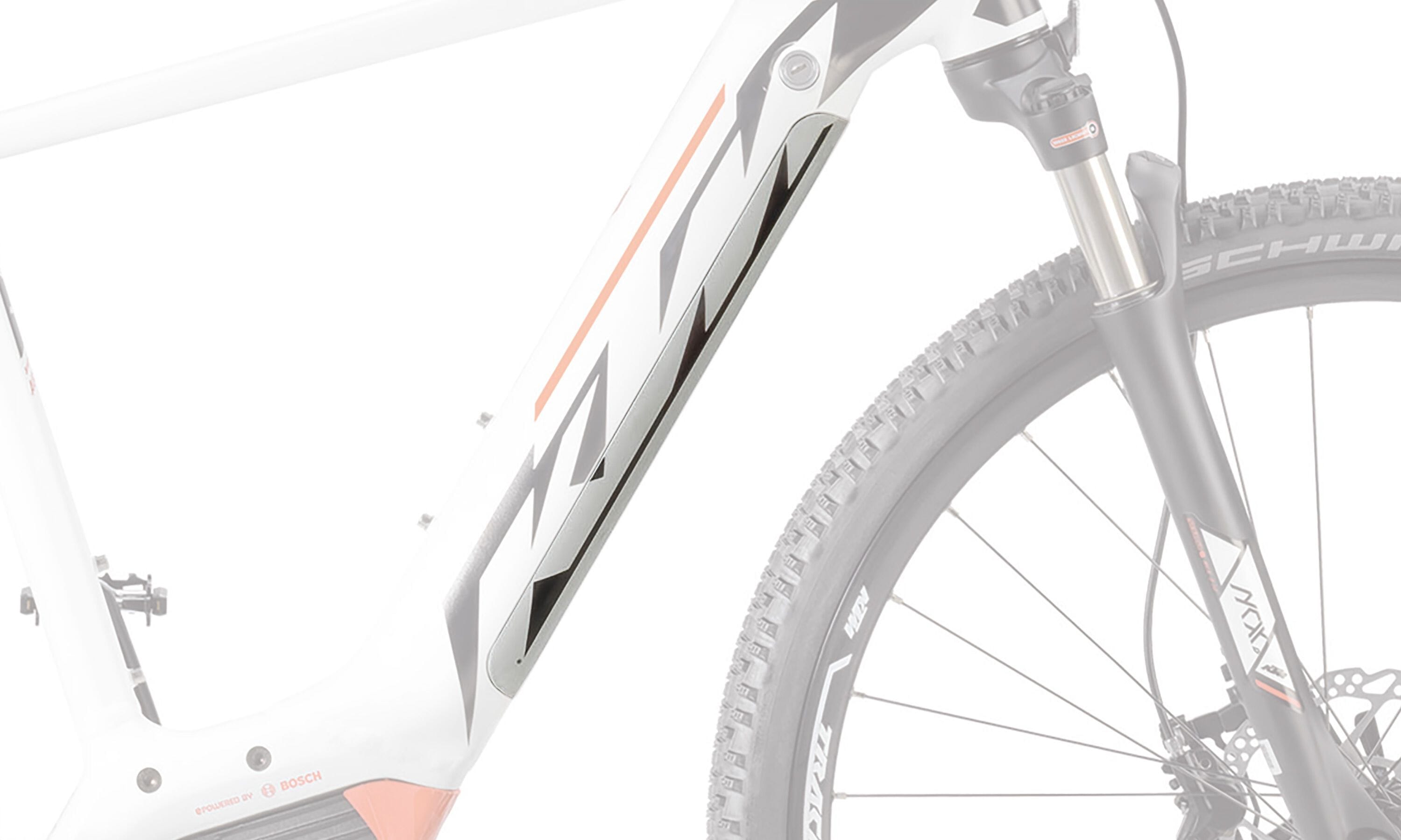 KTM PowerTube battery cover - down tube - white matt - black matt - red - matt - 840118008