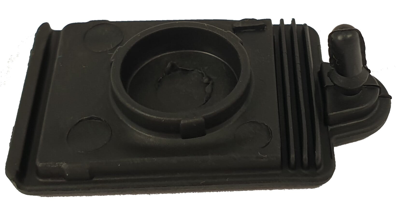Giant charging port cover for EnergyPak luggage rack battery - back side
