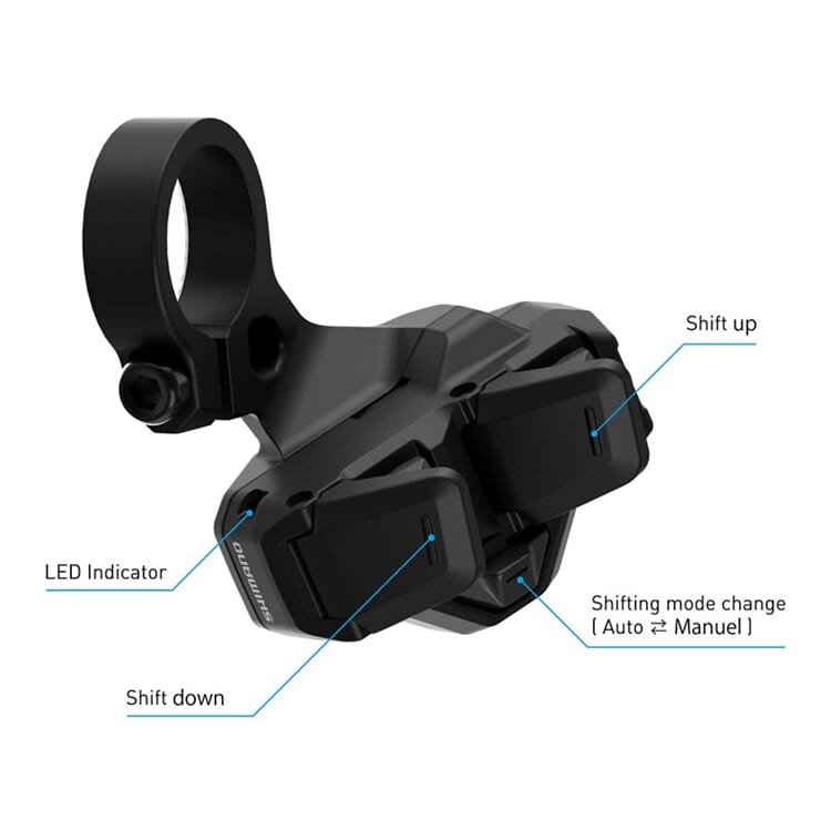 Shimano CUES DI2 shifter - SW-EN605-R - Infographic