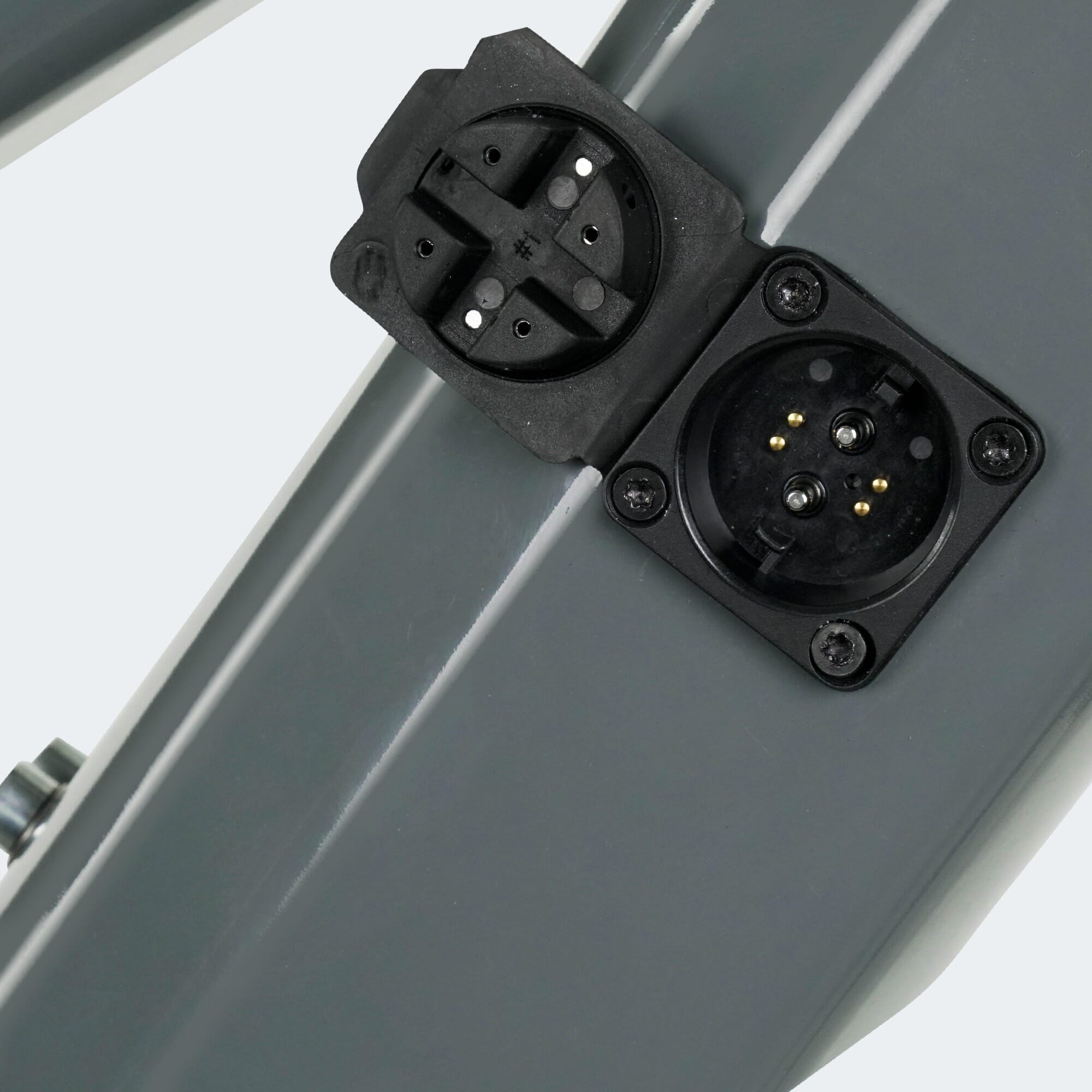 Fazua charging port cover on e-bike