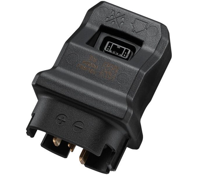 Shimano charger adapter SM-BTE80 for BT-E8035/6 intube battery bottom side