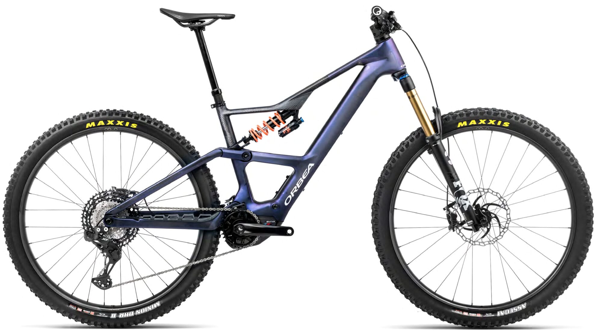 Orbea Rise LT M-Team Tanzanite Carbon View - Carbon Raw (Matt)