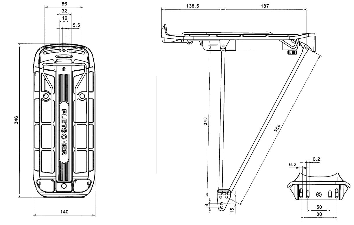 Pletscher Genius 28" Carrier for Flyer T-/L-Series without HS