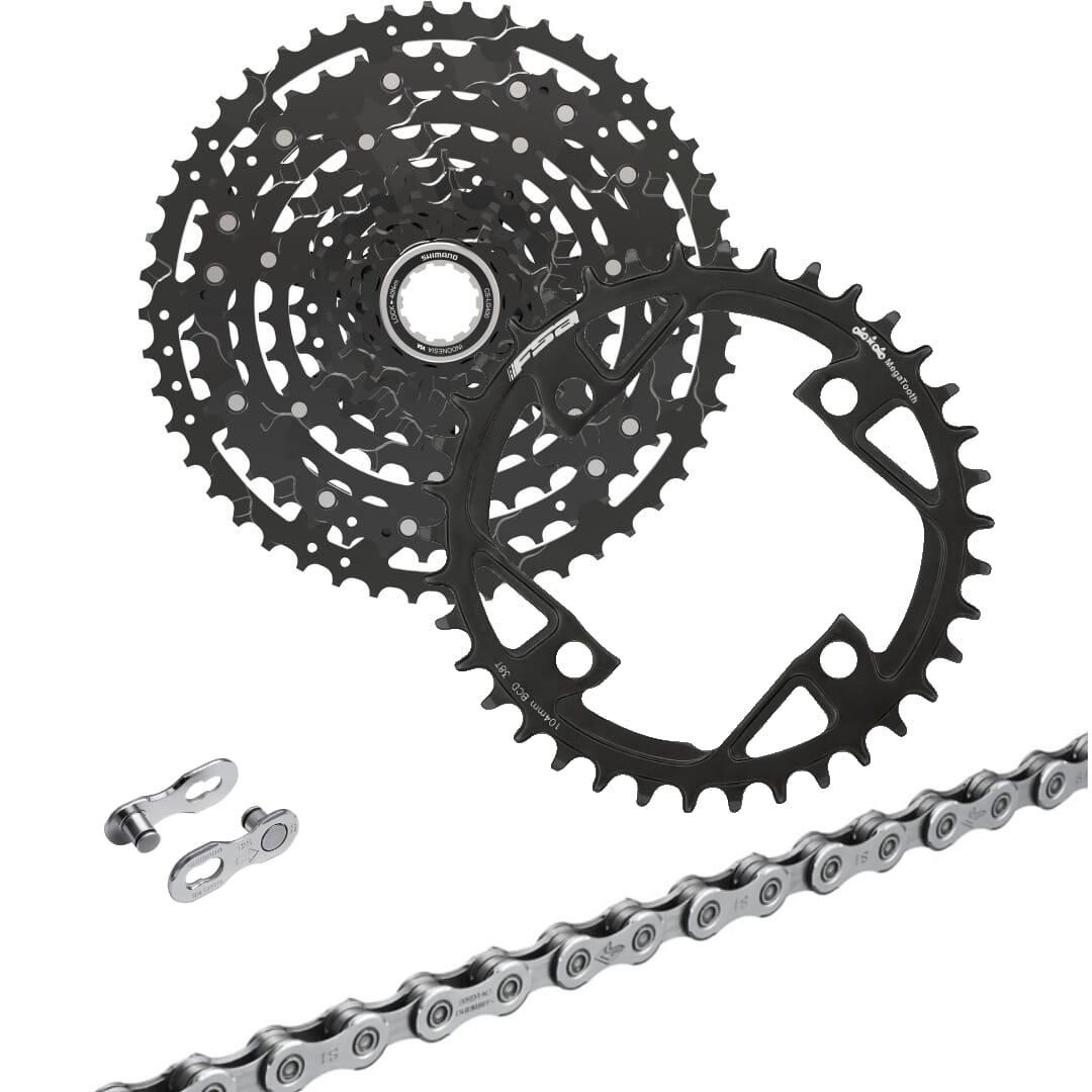 Bosch Gen.4/Gen.5 E-Bike Verschleiß-Set Shimano Cues LinkGlide 10-fach - Spider Mount - 11-48 Zähne
