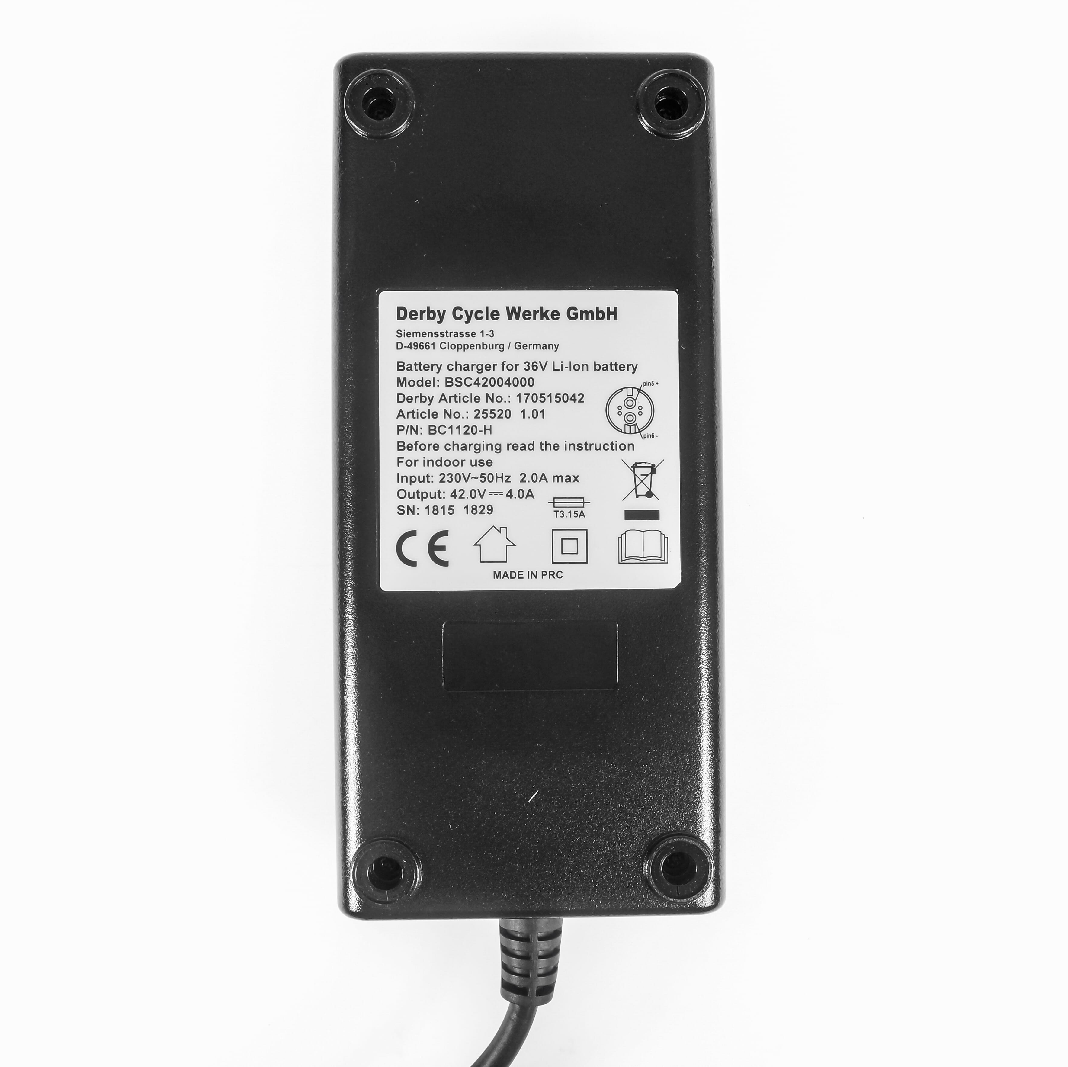 byCycle Kalkhoff. Focus. Rixe. Raleigh Impulse EVO / Xion 36-Volt Charger all connectors