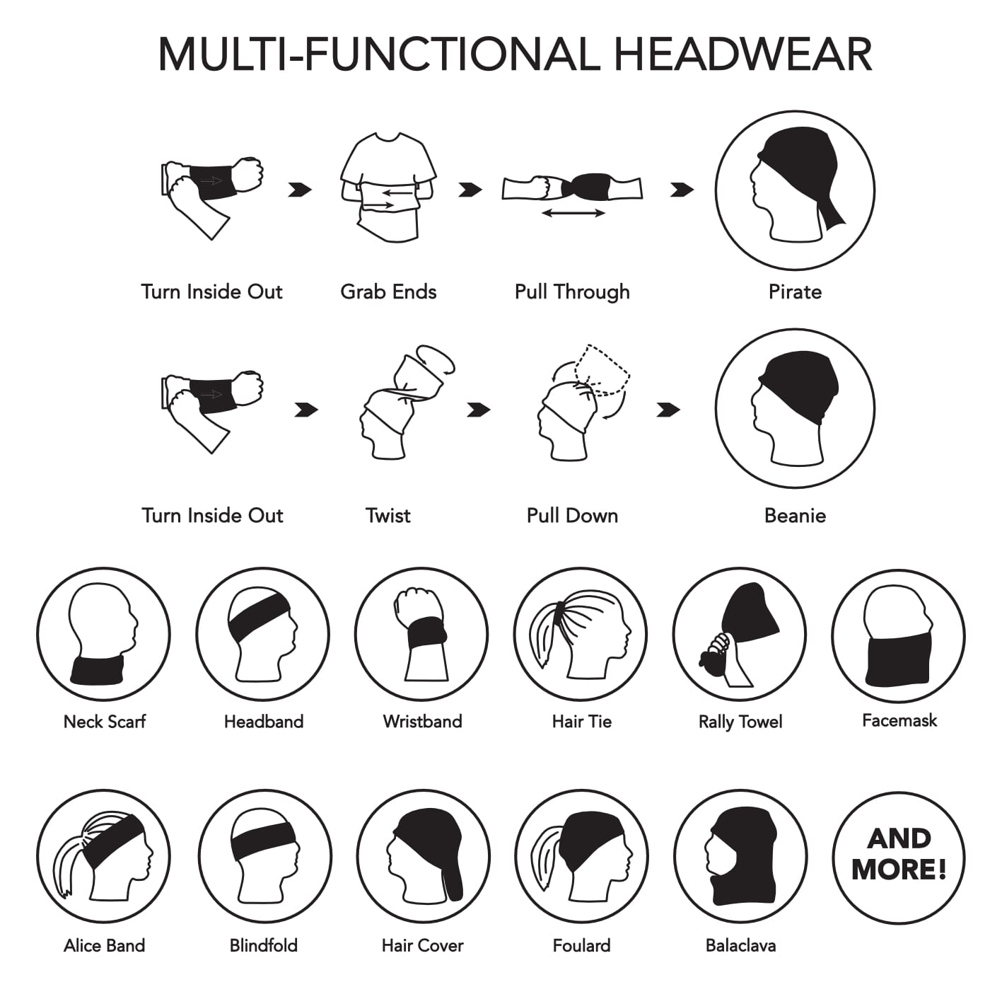 EBIKE24 Multifunctional scarf - Instructions