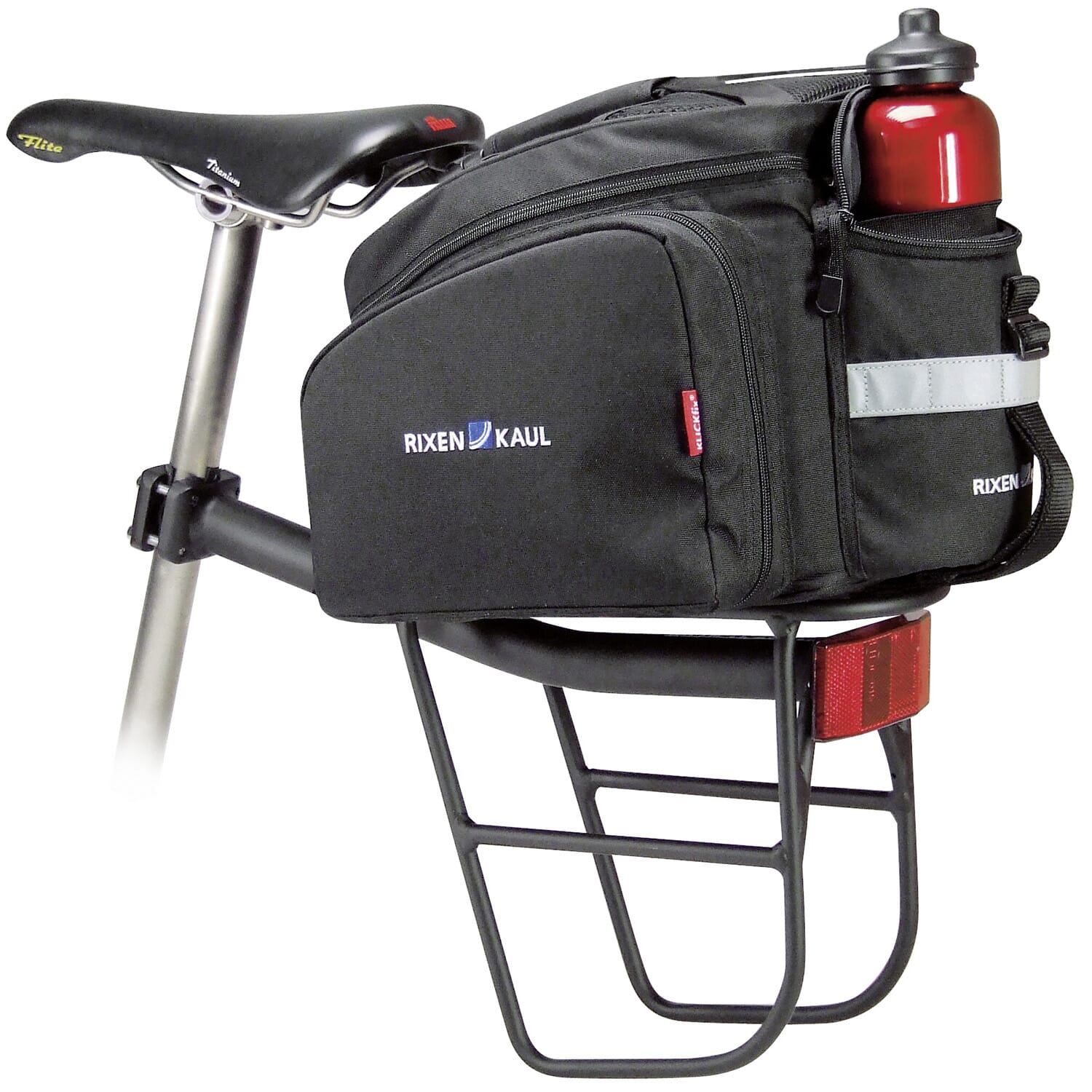 KLICKfix Freerack Plus cantilever aluminium luggage carrier with bag