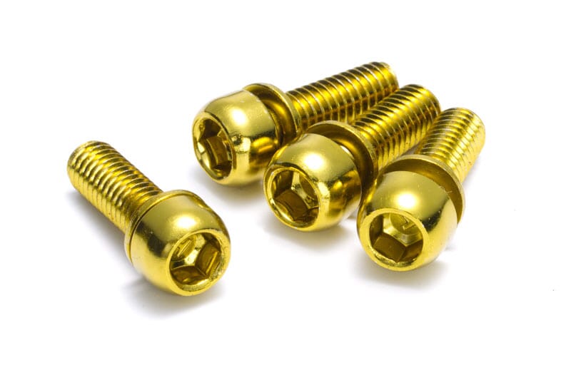 REVERSE Brake adapter screw set 4 pcs. M6x18mm gold