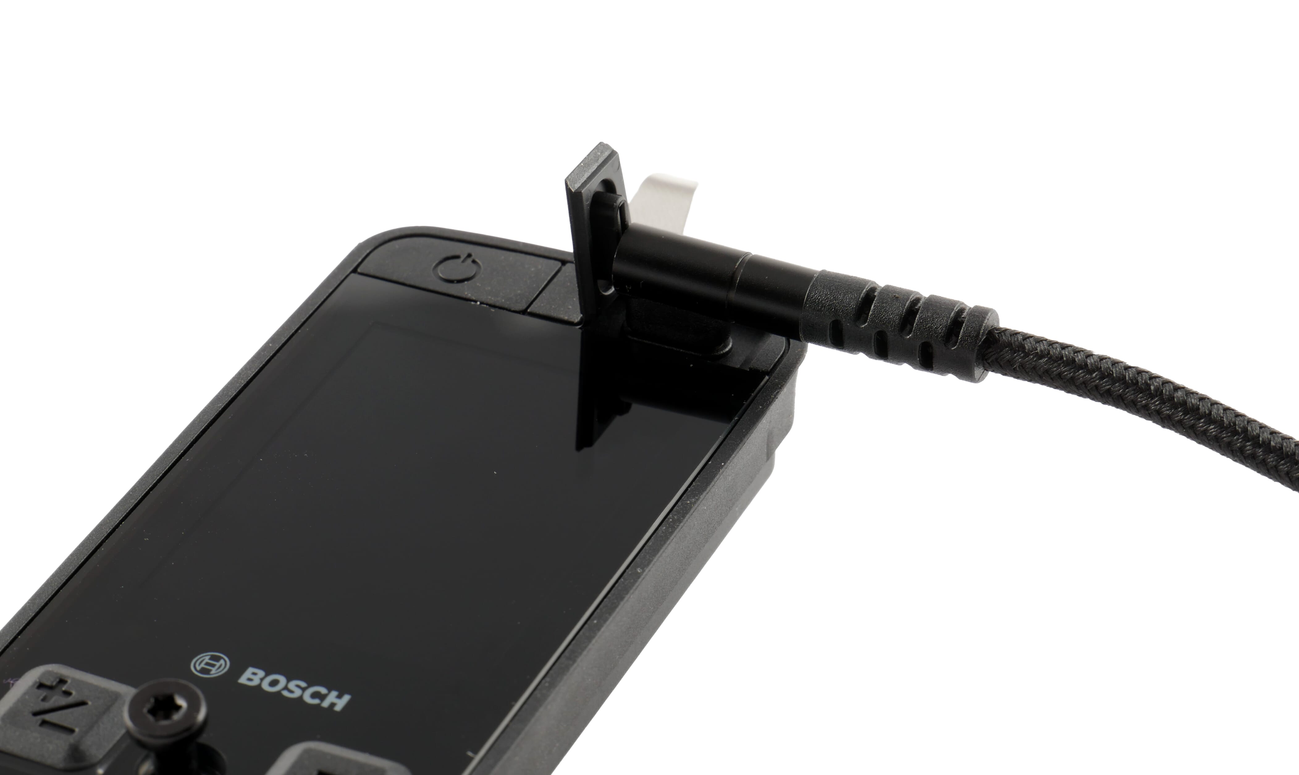 EBIKE24 - E-Bike USB-C Ladekabel - 90° abgewinkelt - am Bosch Kiox 400C Display