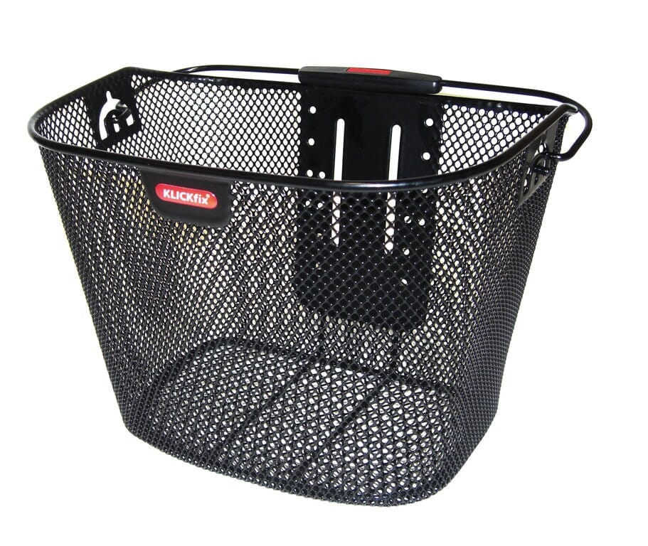 KlickFix front wheel basket 0397 - narrow mesh basket for handlebar mounting