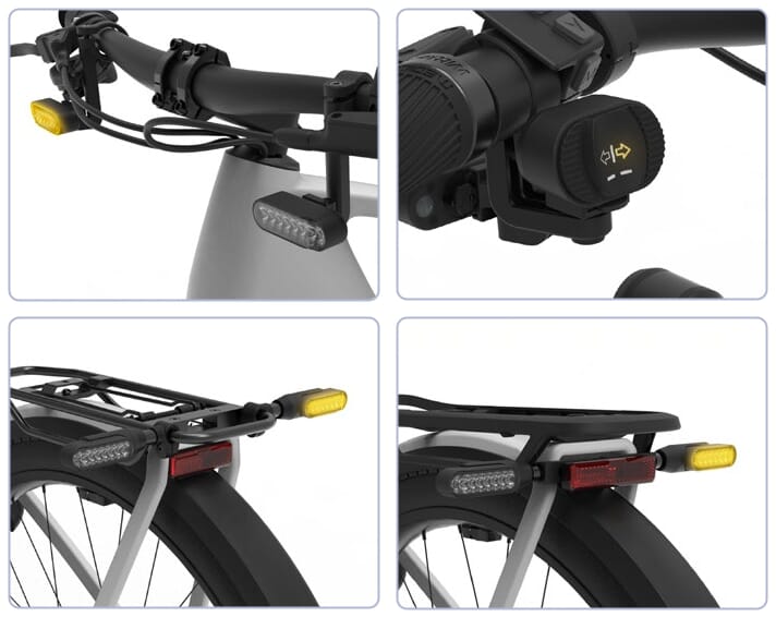 Büchel Turnlite e-bike & Bicycle Indicators – Mounting Positions