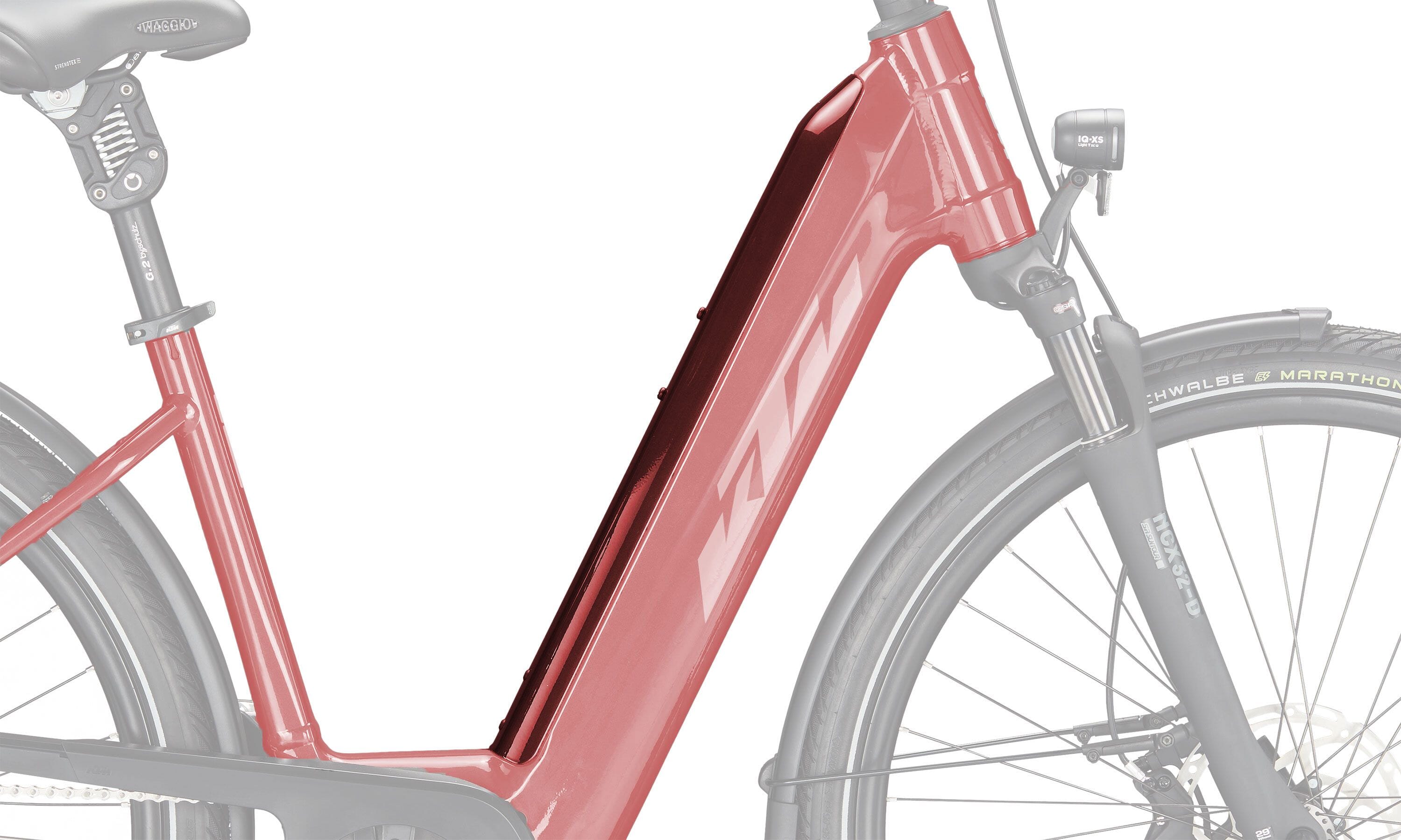 KTM PowerTube 750 Battery Cover 2023 - low entry dark red