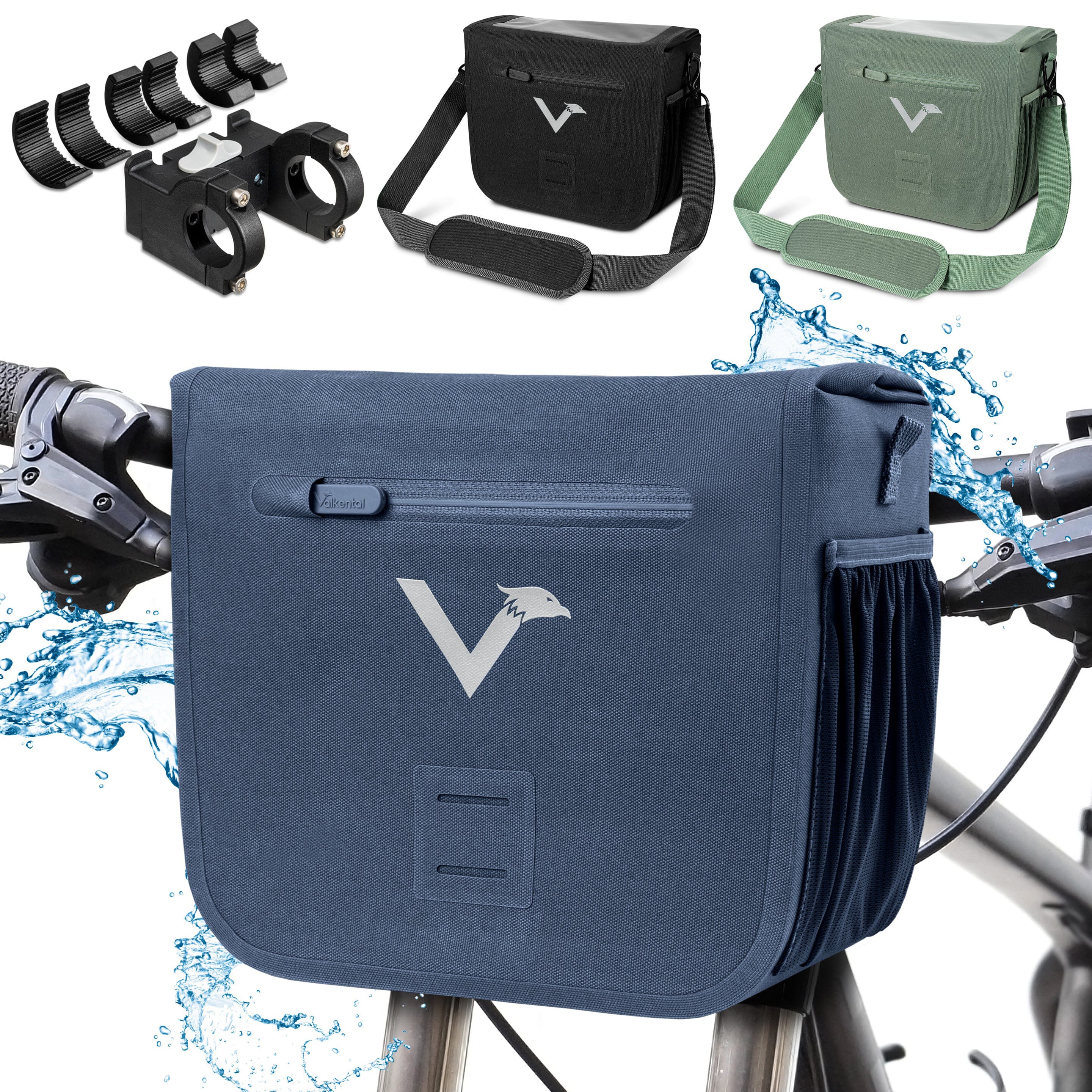 Valkental Front Pack handlebar bag blue