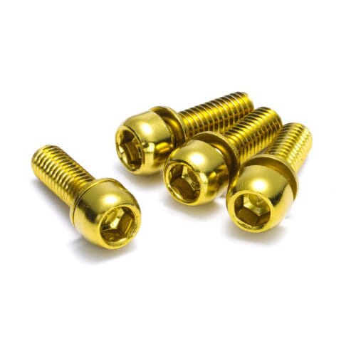 REVERSE Brake adapter screw set 4 pcs. M6x18mm gold