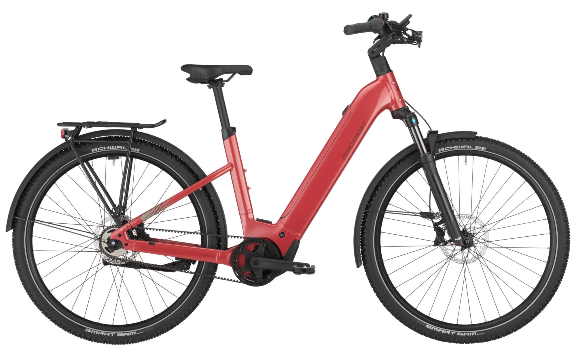 Bergamont E-Horizon SUV 20 Belt - Step-through bike red