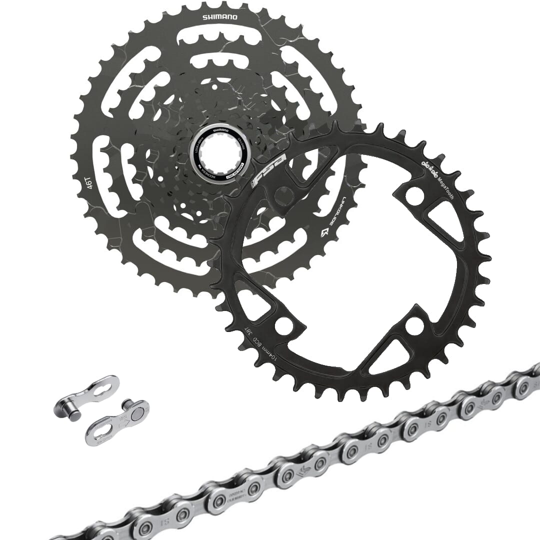 Bosch Gen.4/Gen.5 E-Bike Verschleiß-Set Shimano Cues LinkGlide 9-fach - Spider Mount - 11-46 Zähne