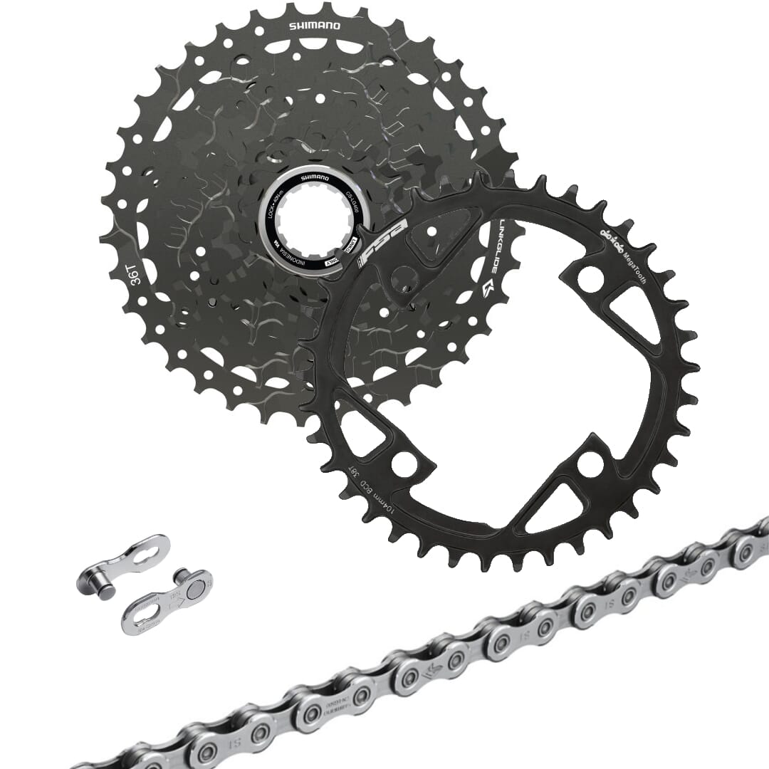 Bosch Gen.4/Gen.5 eBike wear set Shimano Cues LinkGlide 9-speed - Spider Mount - 11-36 teeth