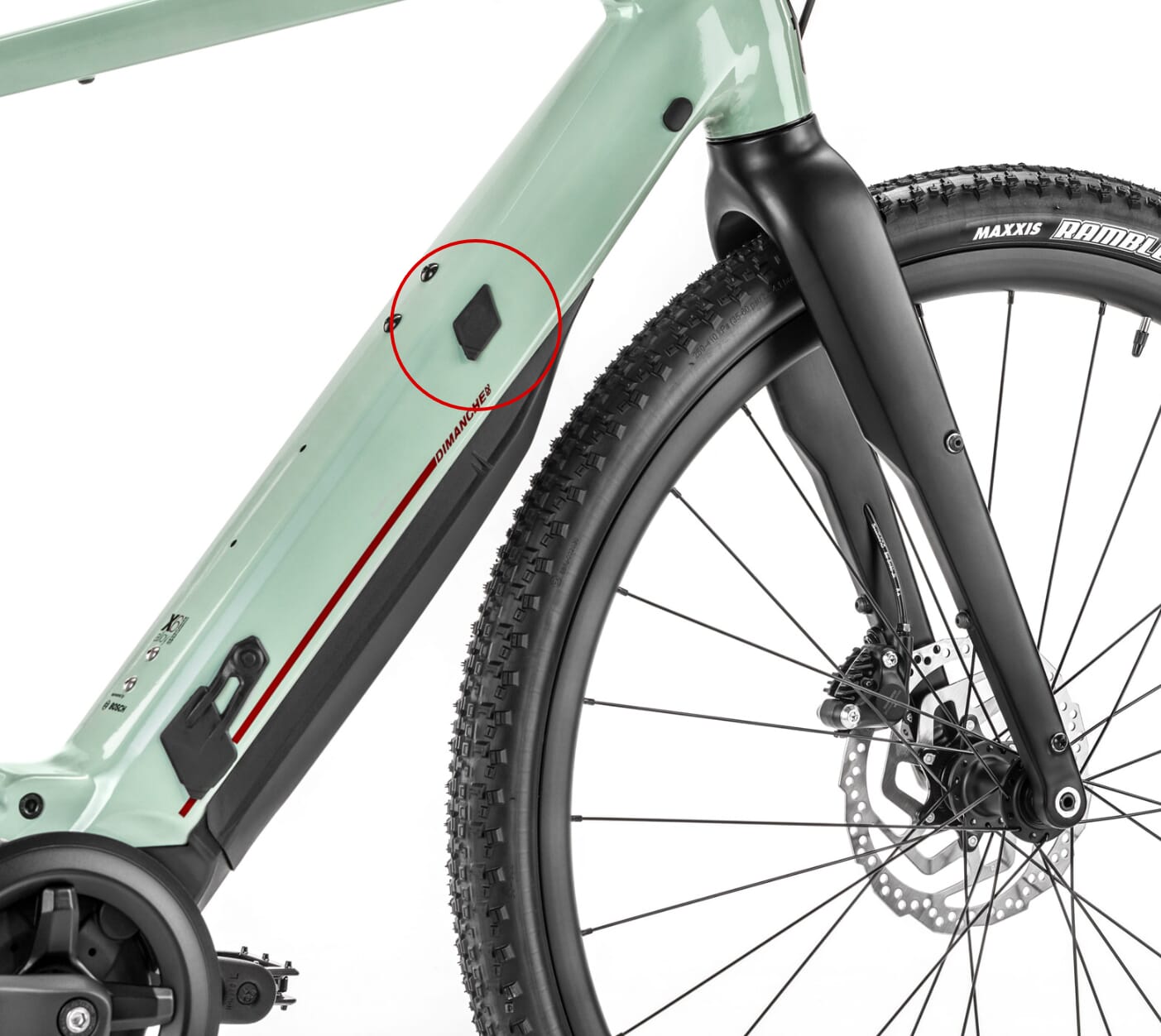 Moustache cover battery lock PowerPack - Action
