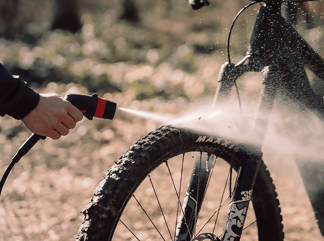 Bosch Fontus 18V-6 Battery Bike Cleaner - Action picture