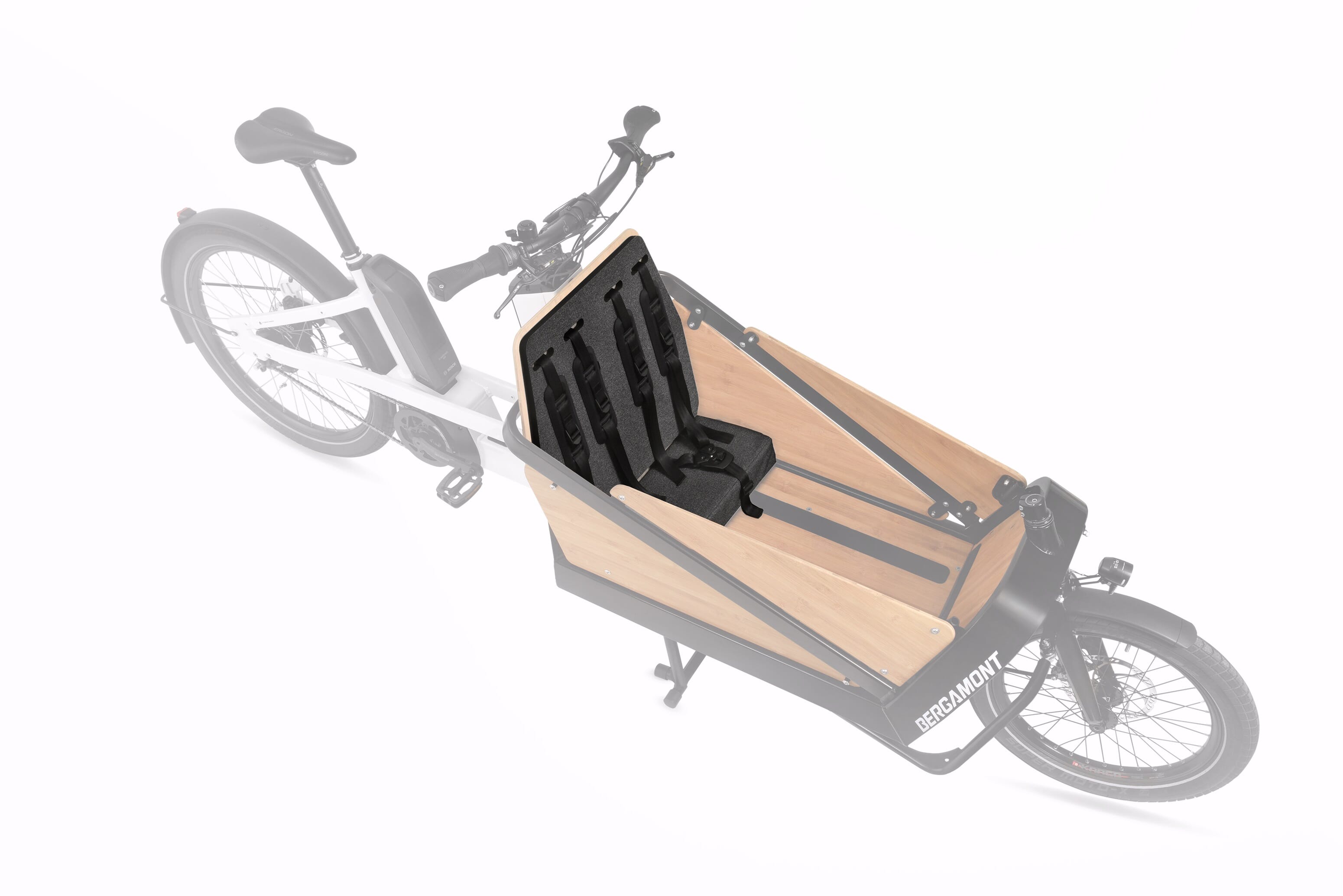 Bergamont Kids Bench 2 children seat for Cargoville LJ70 - mounted
