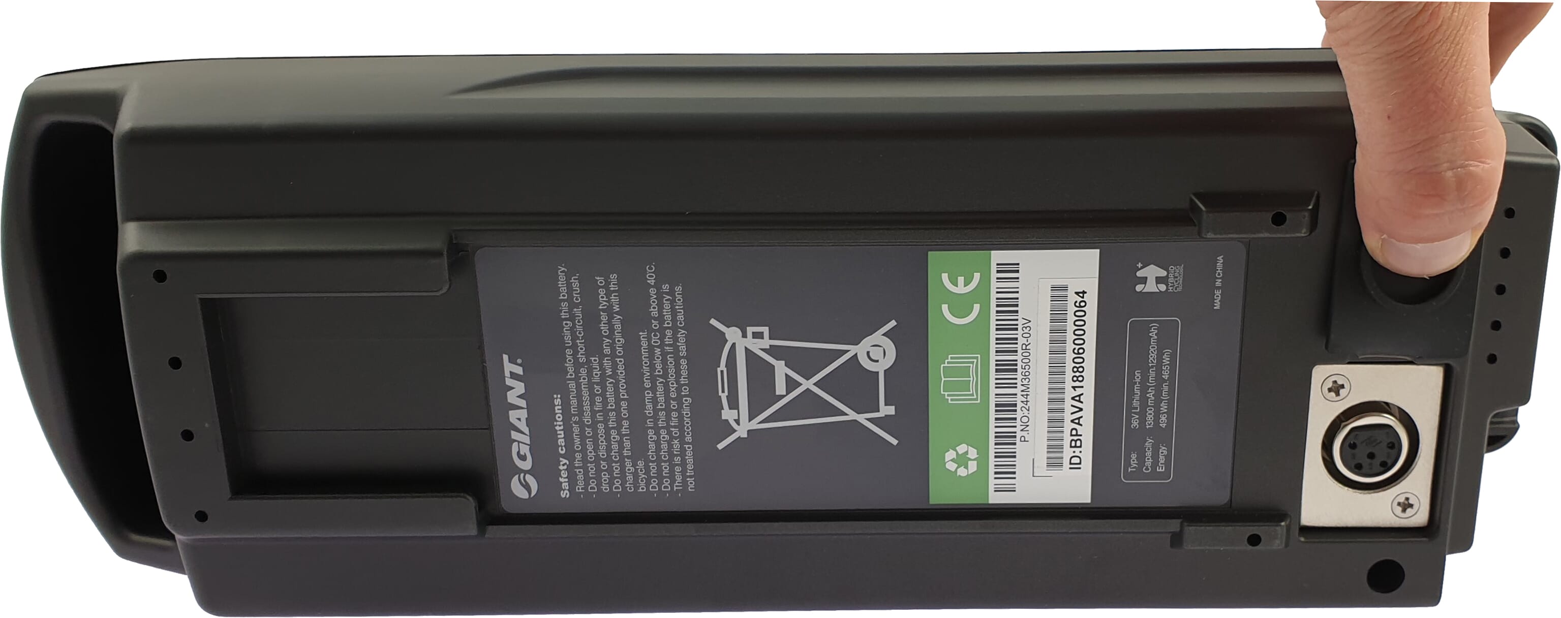 Giant EnergyPak luggage carrier-battery 5 Pin downside