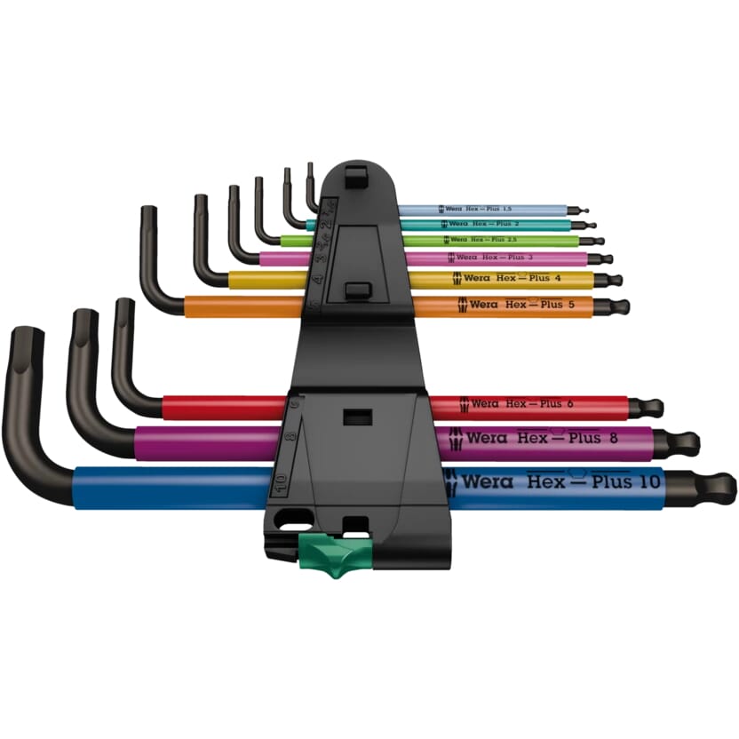 Wera 950/9 Hex-Plus hexagon socket spanner set 9-piece fold-out