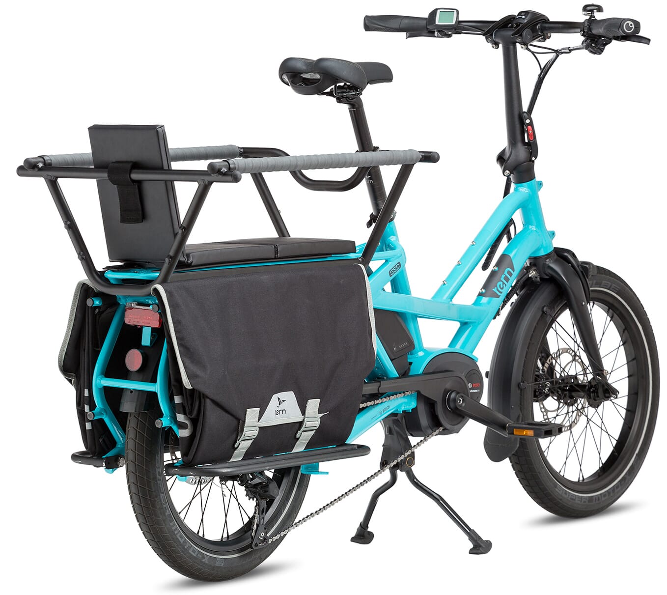 Tern Clubhouse with child seat mounted