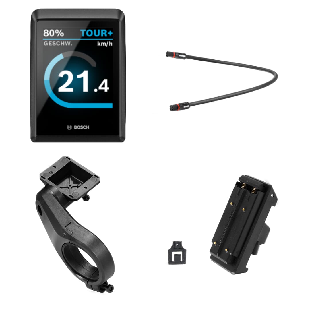 Bosch Kiox 500 display retrofit kit - with bracket, front/top cable outlet, short display cable
