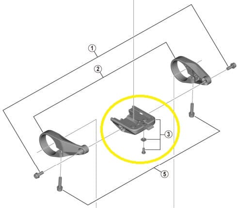 SHIMANO Bracket for STEPS Display SC-E6100 Y-78S98030