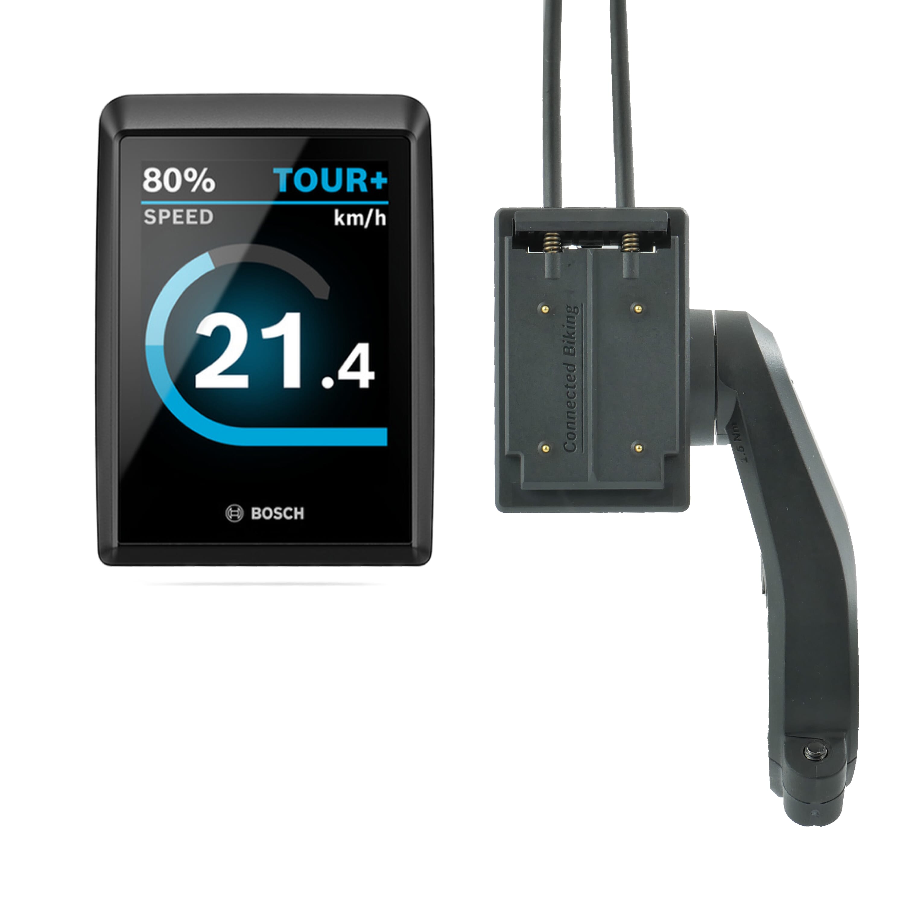 Bosch Kiox 500 display retrofit kit - with bracket, front/top cable outlet, long display cable