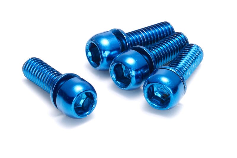 REVERSE Brake adapter screw set 4 pcs. M6x18mm blue