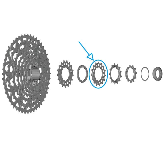 SHIMANO sprocket for CS-LG700 15 speed
