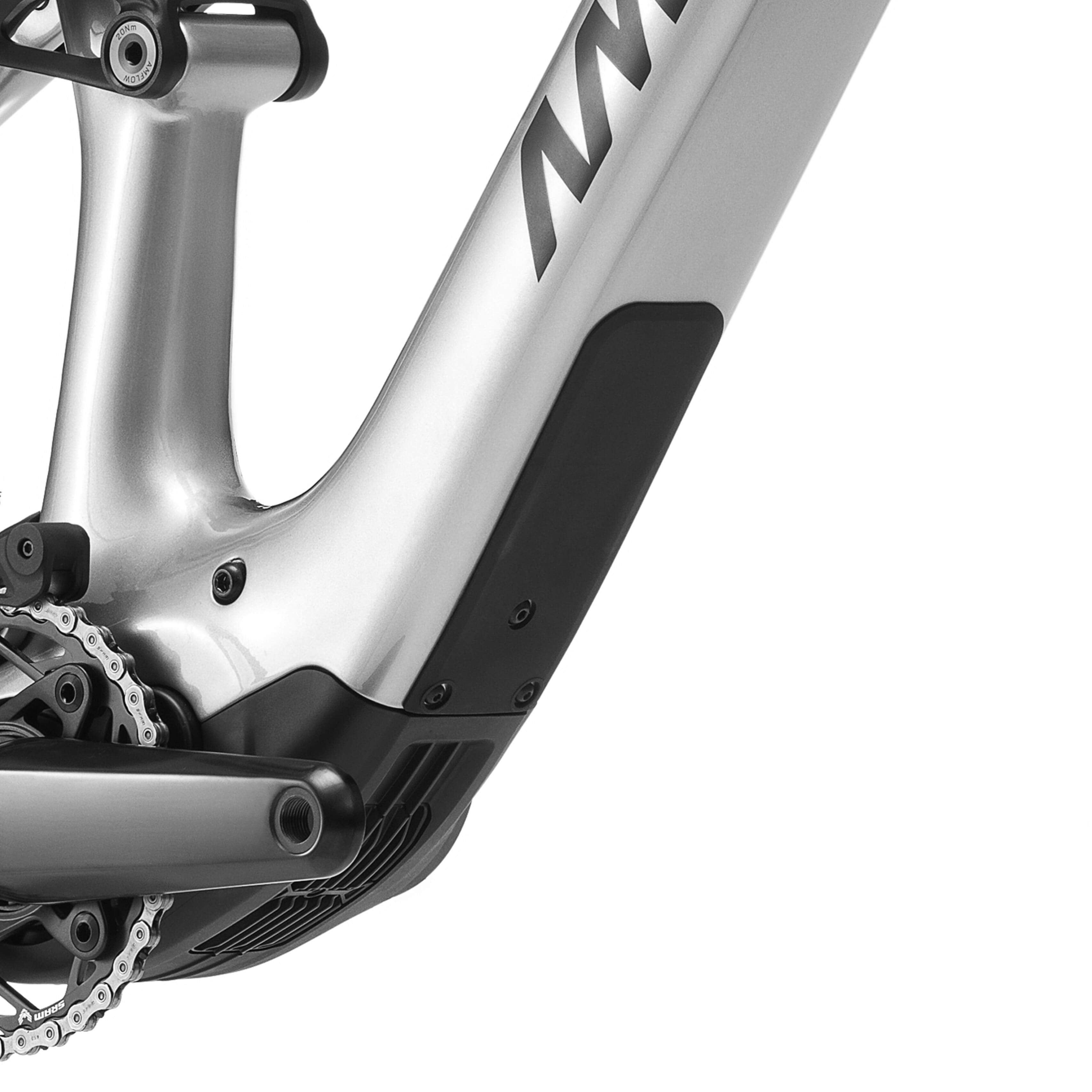 Amflow Downtube protective sticker on the bike