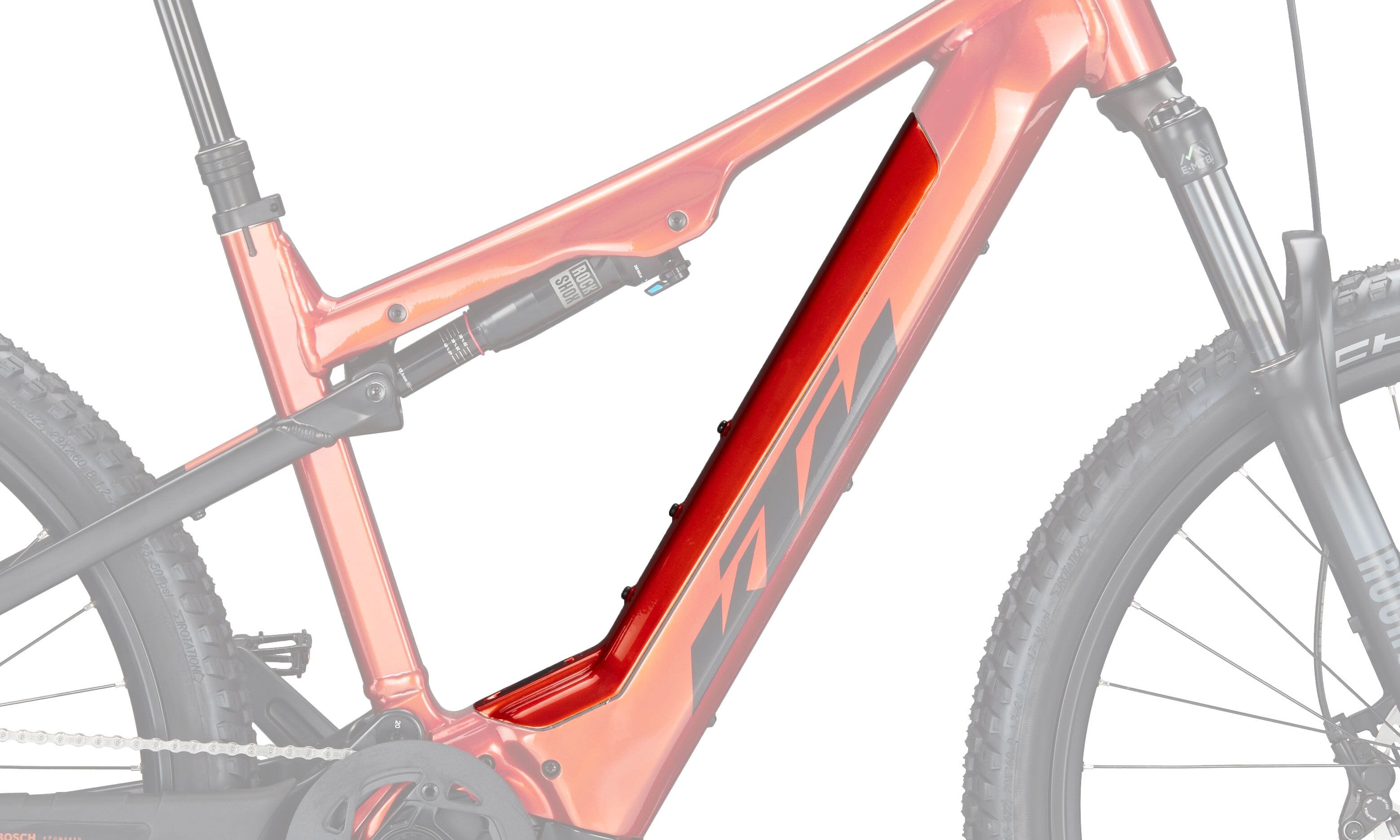 KTM PowerTube 750 Battery Cover 2023 - burnt orange aluminium