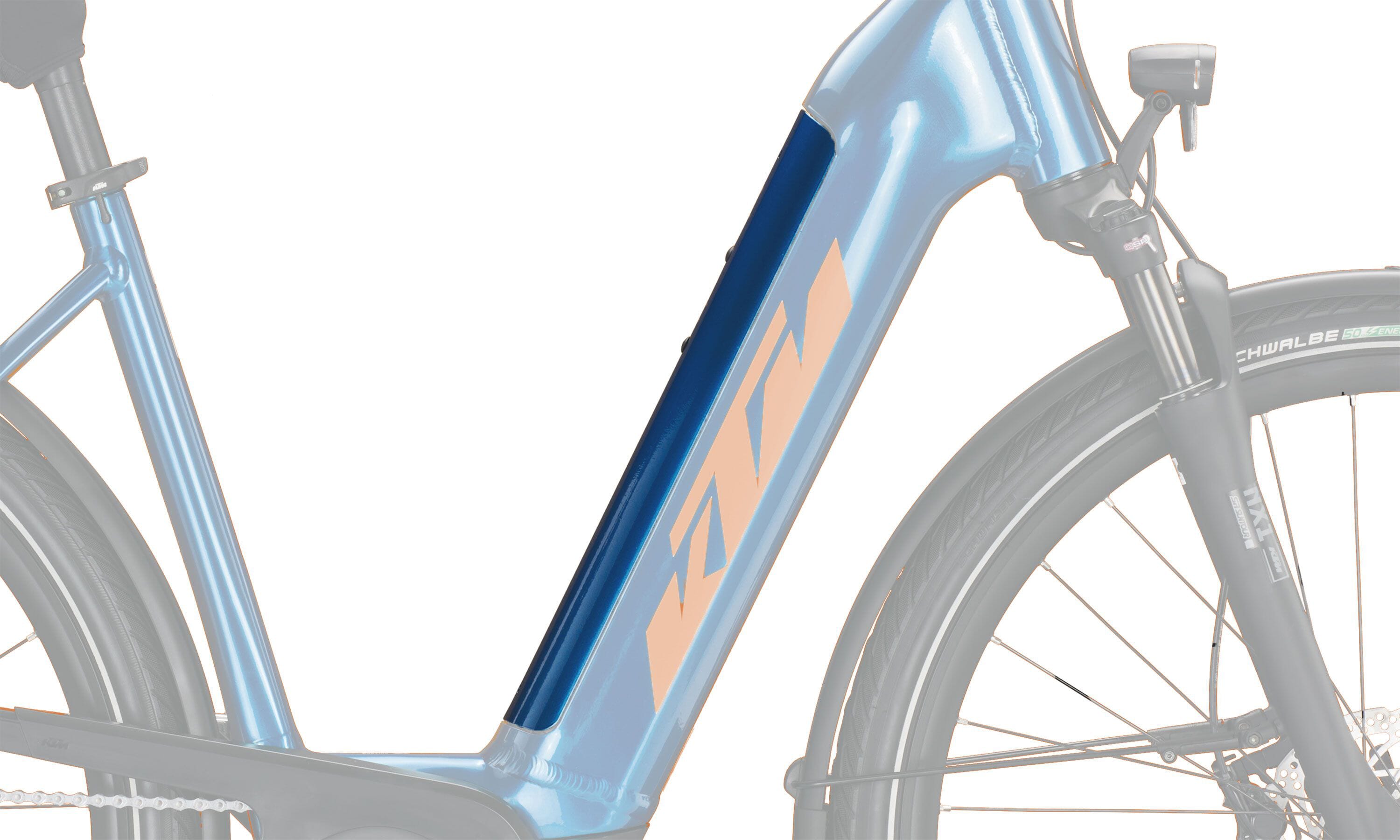 KTM PowerTube 625 battery cover - 2021 low step-through blue