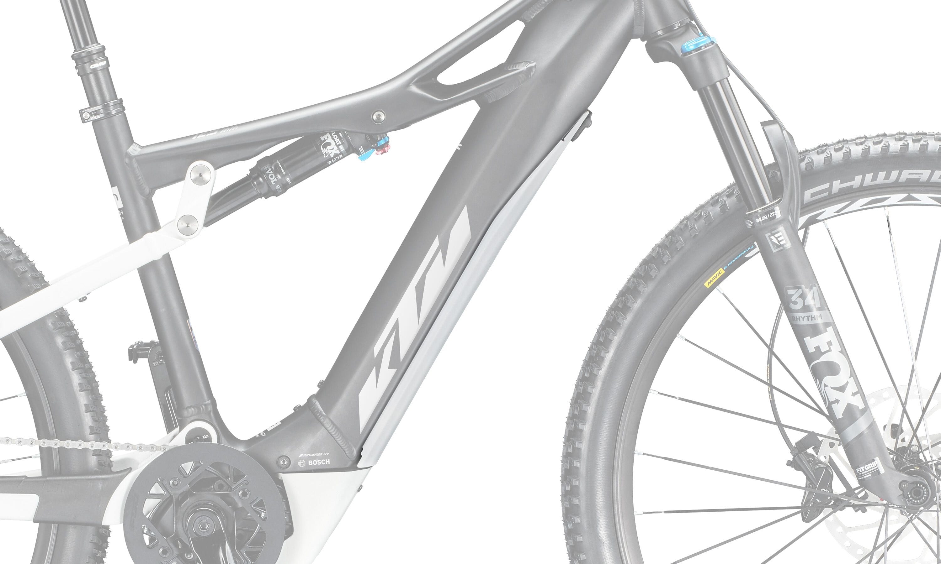 KTM PowerTube battery cover - down tube - white matt - 840118027