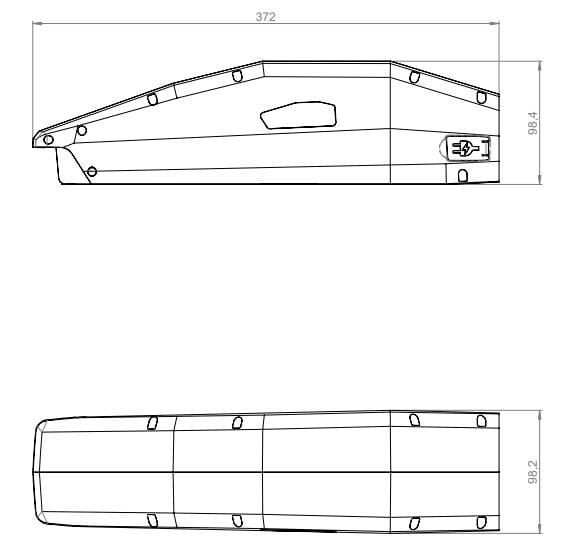 EBV - PowerPack battery for Yamaha PW-Series - measures