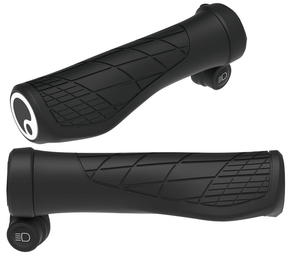 Ergon GA3 Supernova handlebar grips with high beam button clamp
