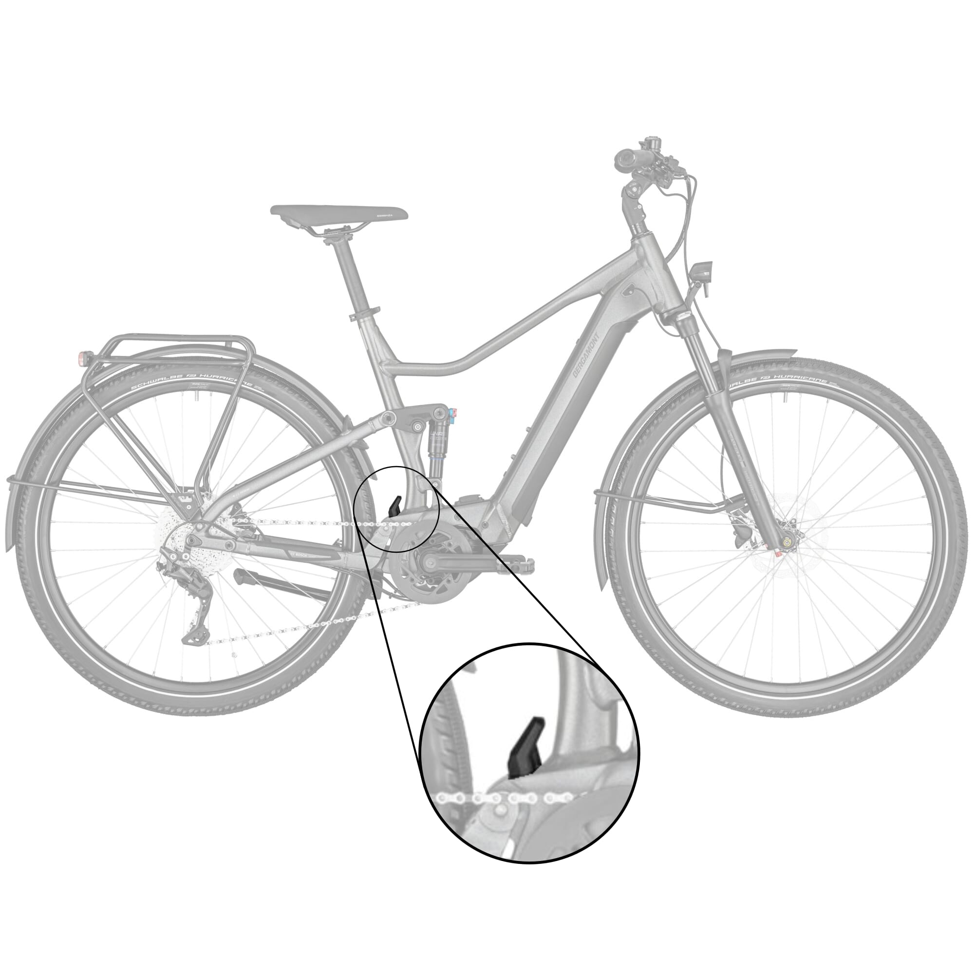 Bergamont mini mudguard for fullys - mounted