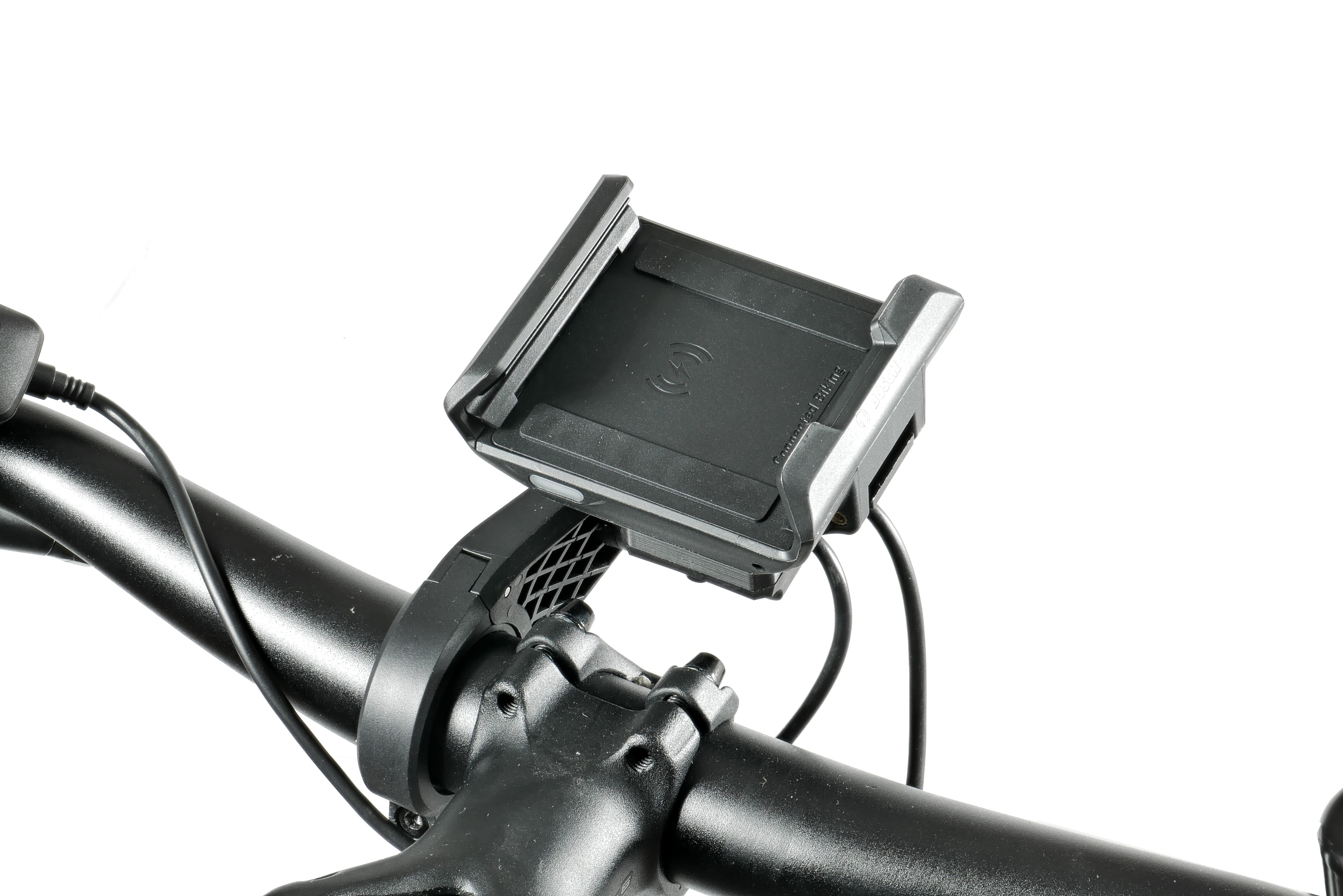 Bosch SmartphoneGrip Vertikal-Adapter montiert mit SmartphoneGrip