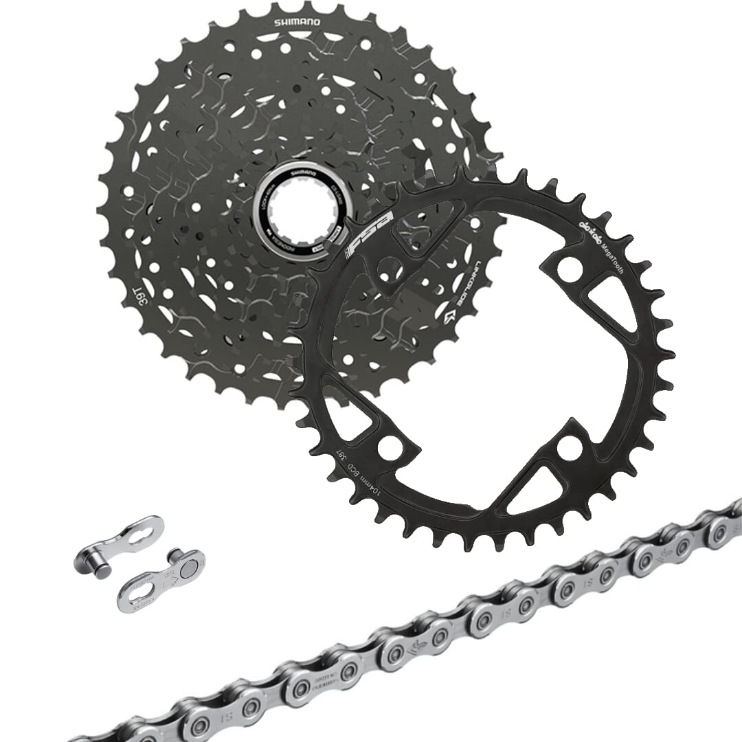 Bosch Gen.4/Gen.5 E-Bike Verschleiß-Set Shimano Cues LinkGlide 10-fach - Spider Mount - 11-39 Zähne