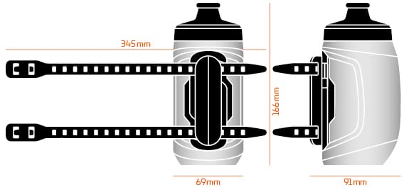 Fidlock Twist Bottle Uni Base 450ml - Maße