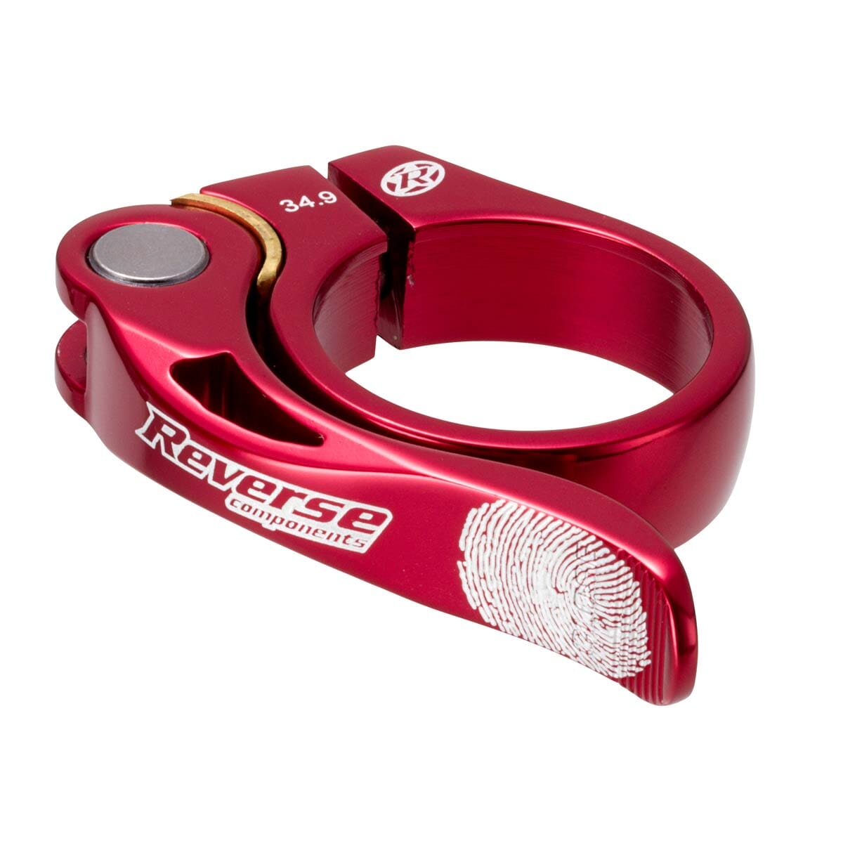 REVERSE saddle clamp Long Life Ø34.9mm red
