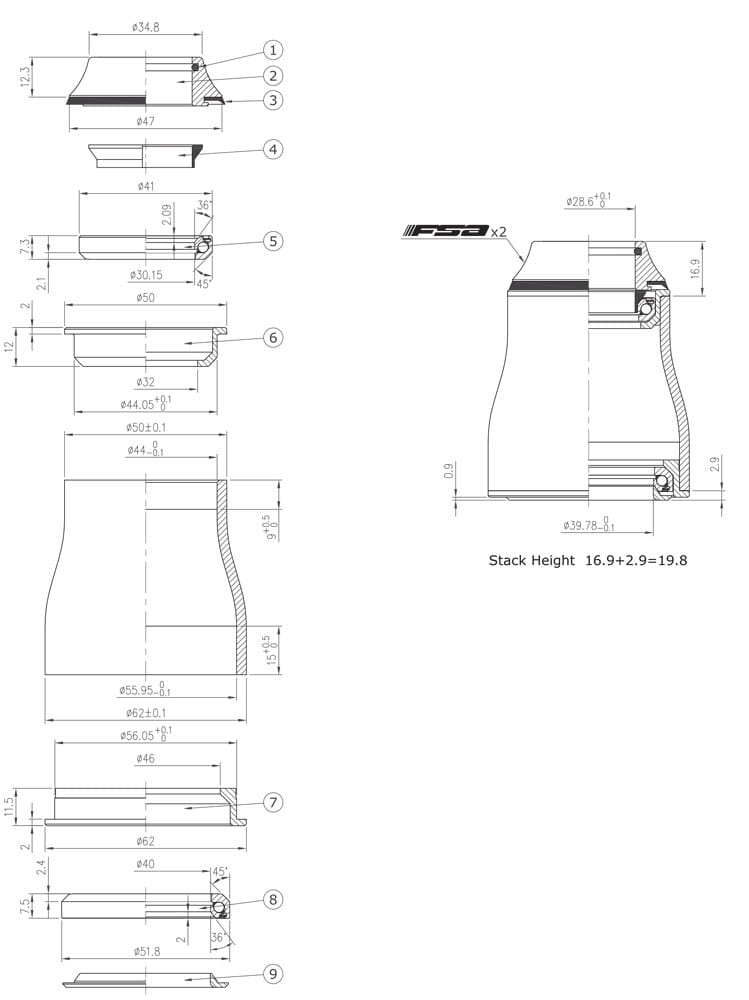 FSA Steuersatz NO.57E Orbit 1.5E ZS