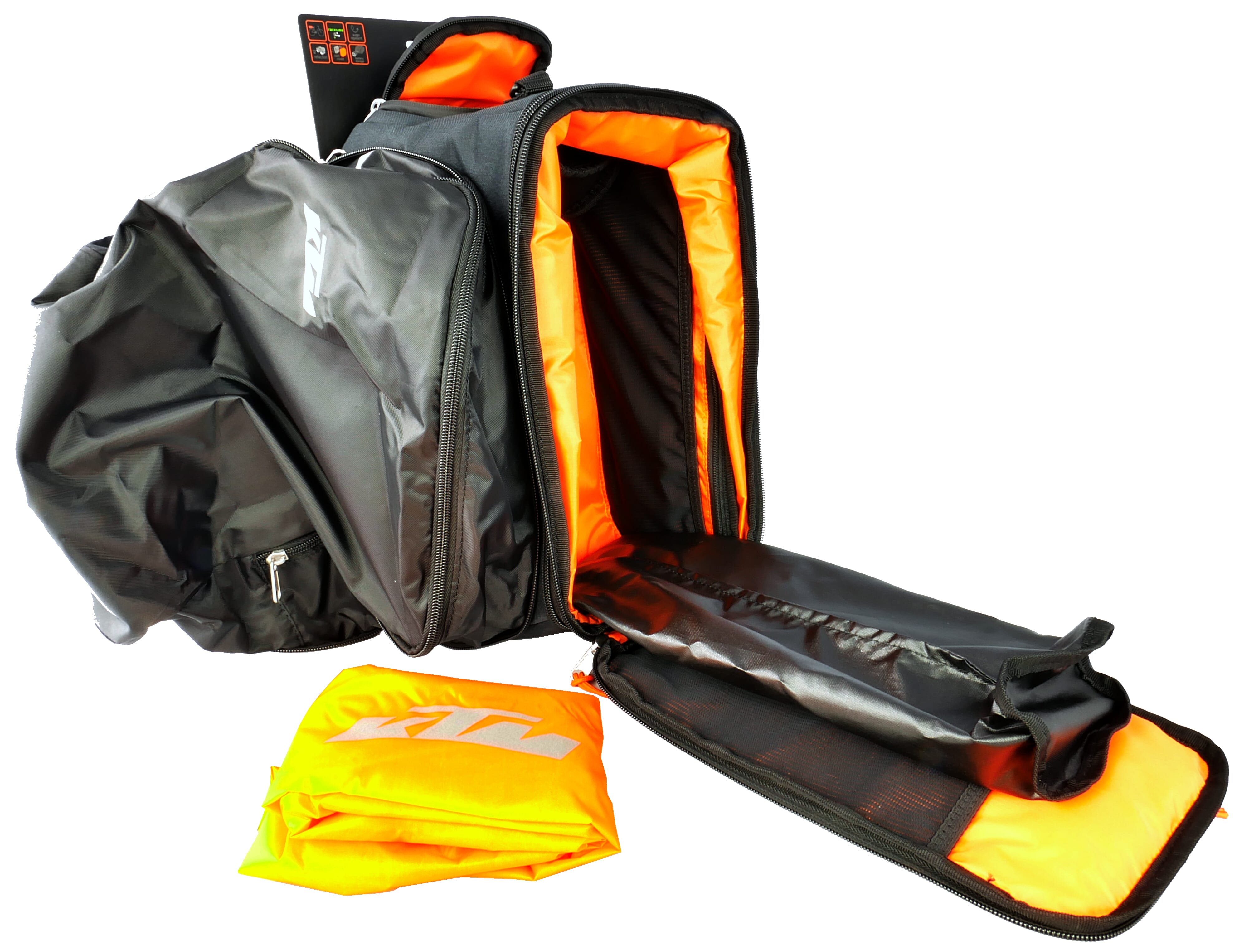 KTM Sport Trunk Bag interior view incl. rain cover