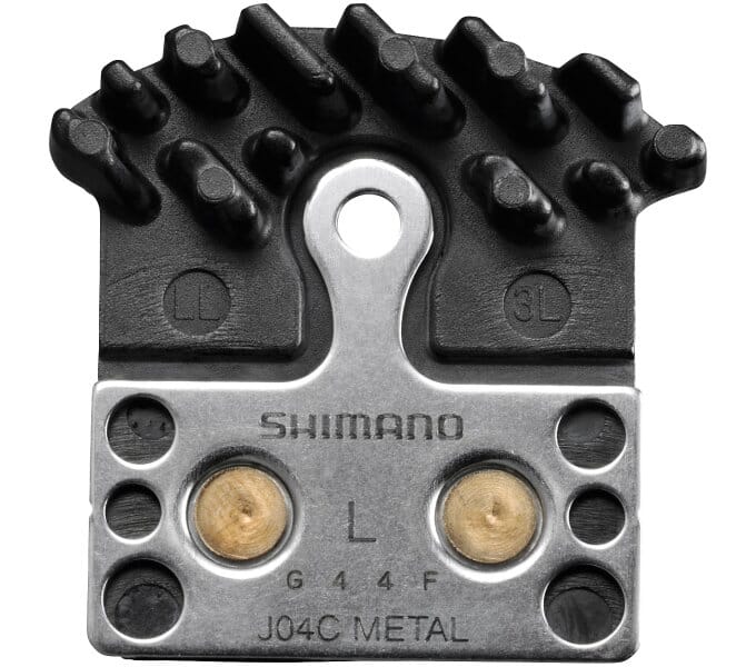 SHIMANO Scheibenbremsbelag J04C Metall mit Kühlrippen