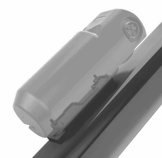 Battery holder for TQ range extender - down tube attachment