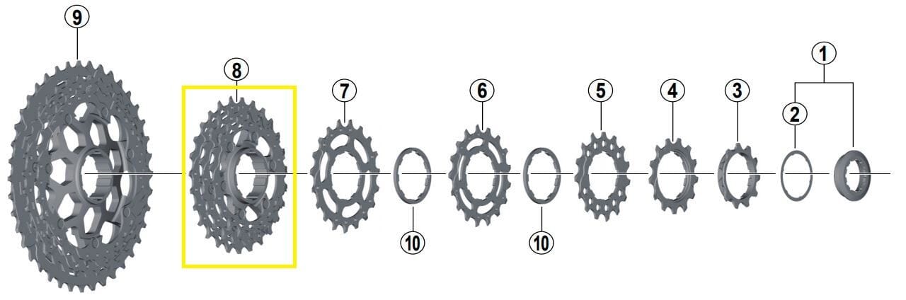 SHIMANO sprocket for XT CS-M8000