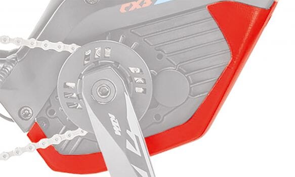 KTM motor cover for Bosch CX motor bottom - red