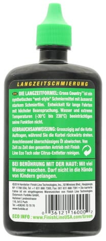 Finish Line Corss Country Chain Oil - Back